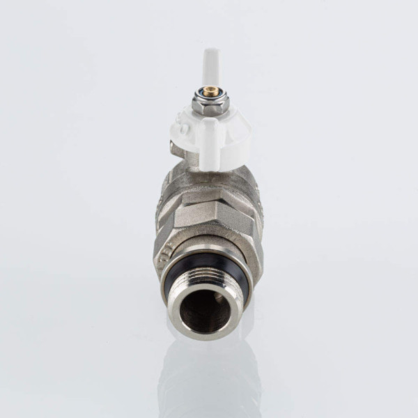 Кран угловой 1/2" шаровый со сгоном Valtec Base-ГОСТ (белая бабочка, o-ring) VT.228S.NRW.04