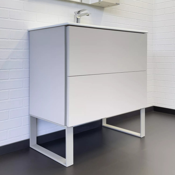 Тумба подвесная с раковиной Comforty Бильбао 800x465x850 серый шёлк (00-00017176)