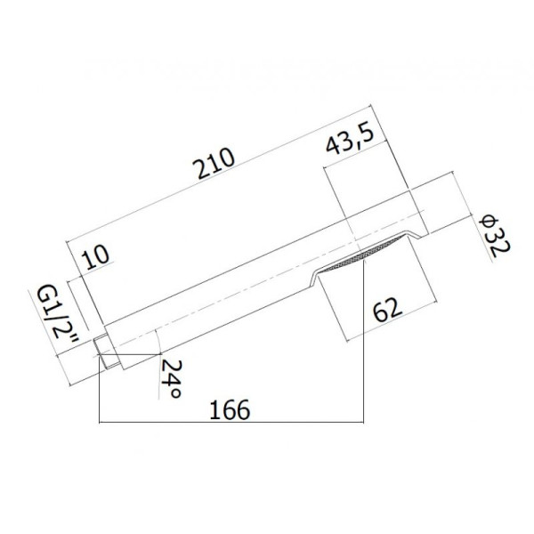 Душевая лейка Cezares 1 режим (CZR-B-D1F-01)