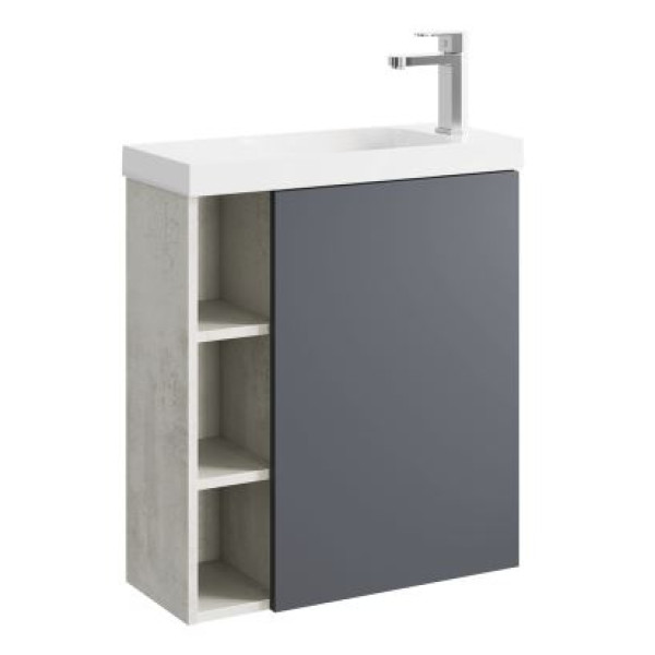 Фасад для тумбы Aqwella Аlba 453x646 серый матовый (ALB0706GRМ)