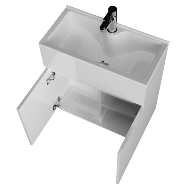 Тумба напольная 1Marka Mira 600*300*850 с раковиной, белый (У83301) Тумба напольная 1Marka Mira 600*300*850 с раковиной, белый (У83301)