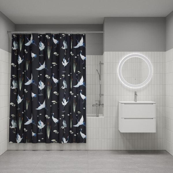 Шторка для ванны текстиль Iddis 200x180 полиэстер (BP01P18i11)