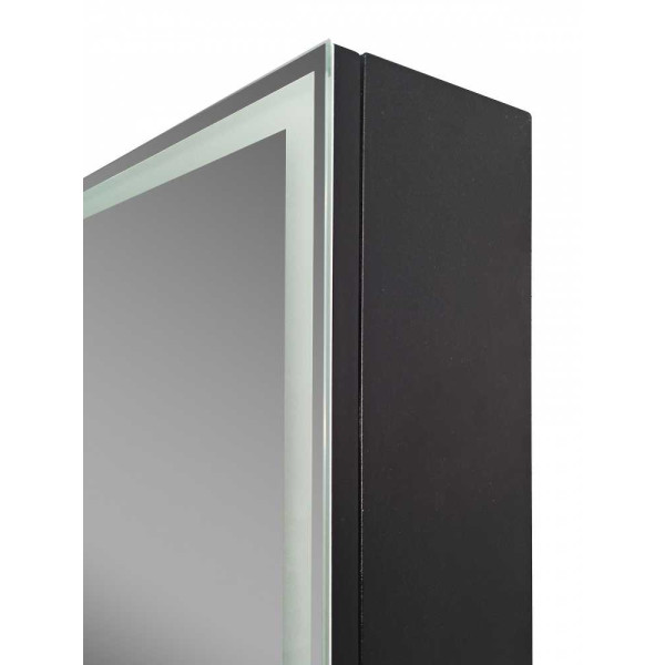 Шкаф зеркальный Континент Mirror Box black Led 600х800 (МВК053) Шкаф зеркальный Континент Mirror Box black Led 600х800 (МВК053)