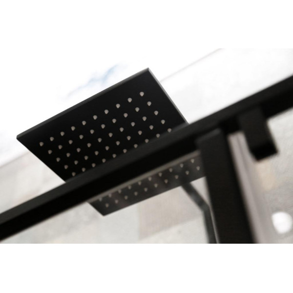 Душевая перегородка Cezares Urban 130x195 стекло прозрачное, профиль черный (URBAN-B-12-130-C-NERO)