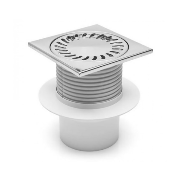 Трап MCH для пола D110 решетка нерж. 150х150 с воротником