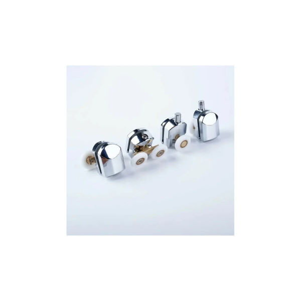 Ролики 2 верхних двойные 2 нижних одинарные D=23 мм хром стекло 5-6 мм Iddis (966M23C6DZ) Ролики 2 верхних двойные 2 нижних одинарные D=23 мм хром стекло 5-6 мм Iddis (966M23C6DZ)