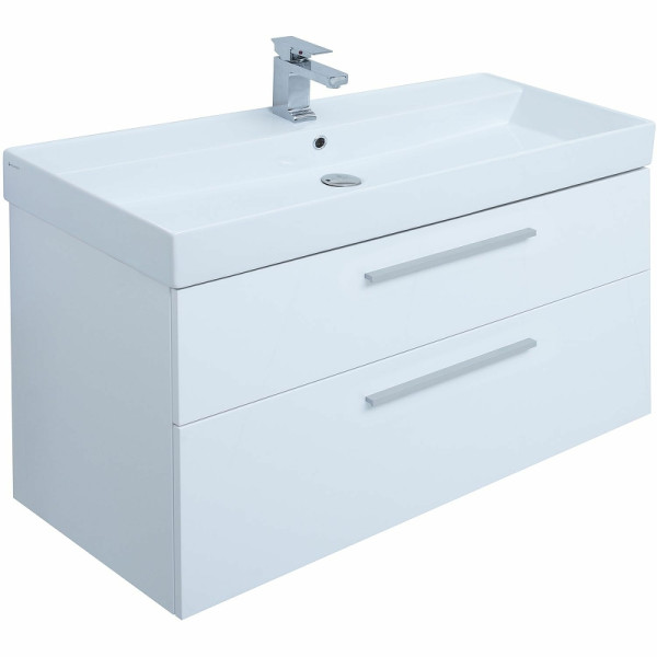 Тумба подвесная Aquanet Nova 100 белый глянец (249922)