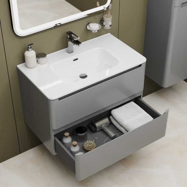 Тумба с умывальником подвесная Iddis Edifice 80x47 светло-серый (EDI80L0i95K)