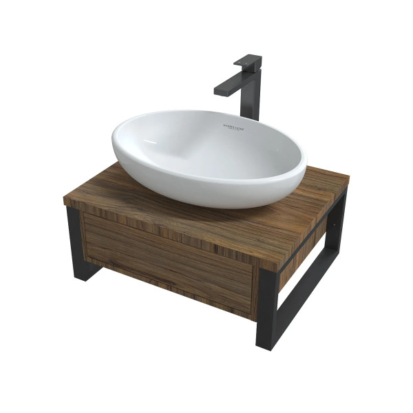 Тумба подвесная 1Marka Grundge Loft 600x480x255 орех (Ц0000031986)