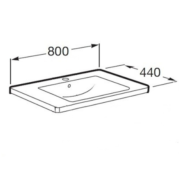 Раковина встраиваемая Roca Gap 80 (327470000) Раковина встраиваемая Roca Gap 80 (327470000)