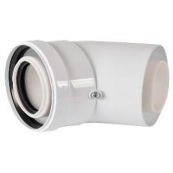 Отвод конденсационный Rommer 45 гр. 60/100 мм. (RCA-8610-000045) Отвод конденсационный Rommer 45 гр. 60/100 мм. (RCA-8610-000045)
