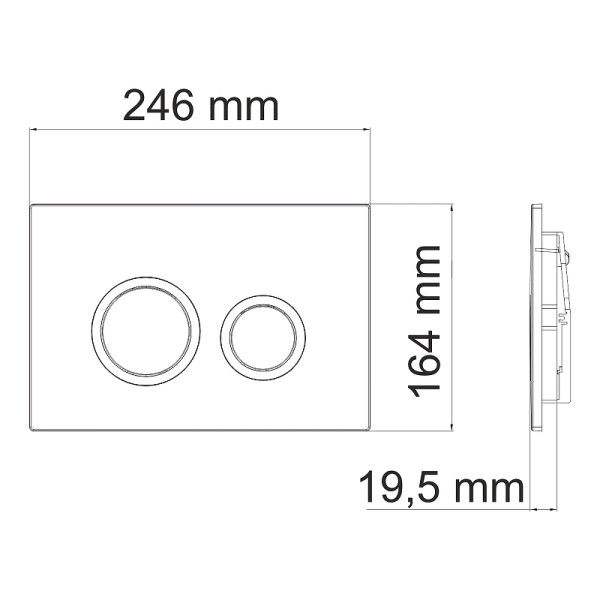 Инсталляция для подвесного унитаза WasserKRAFT Aller с клавишей (10TLT.010.ME.WH01) белая