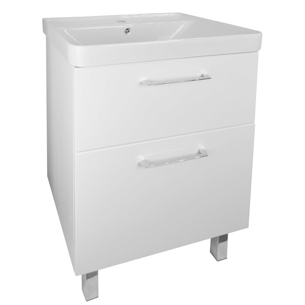 Тумба напольная Azario с раковиной Ника 60 Н с раковиной Monte 60 (CS00082788)