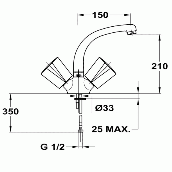 Смеситель для раковины Mofem SOLAR 114 NOVA (140-0006-12)