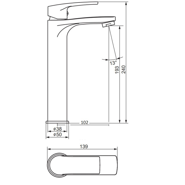 Смеситель для раковины Damixa Eclipse 2.0 черный (480250300)