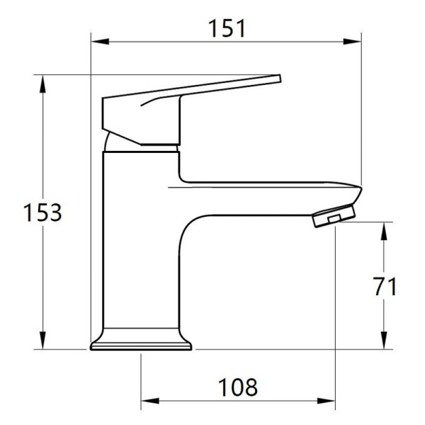 Смеситель для раковины Voda Drop хром (DP26M)