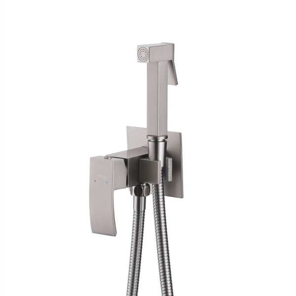 Смеситель с гигиеническим душем Abber Wasserfall сатин (AF8625SP)