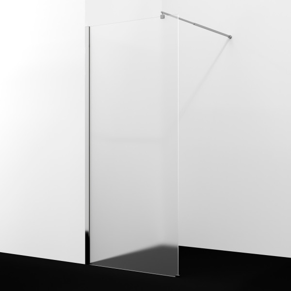 Душевое ограждение WasserKRAFT Rur 100x200 стекло зеркальное матовое, профиль серебристый (30W44-MG)