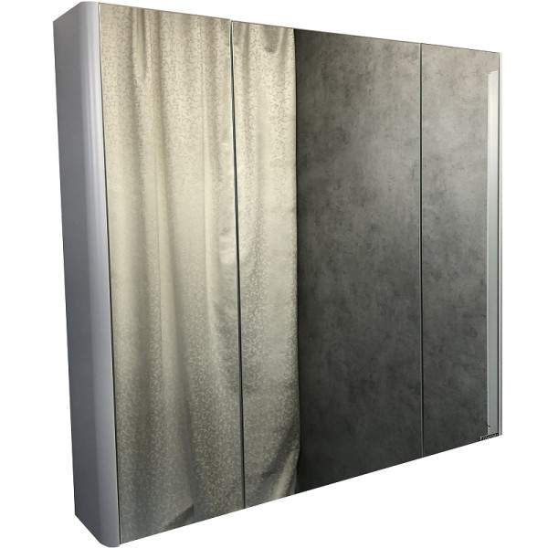 Шкаф зеркальный Comforty Сорренто 900x150x800 Сетло серый (00-00001968) Шкаф зеркальный Comforty Сорренто 900x150x800 Сетло серый (00-00001968)