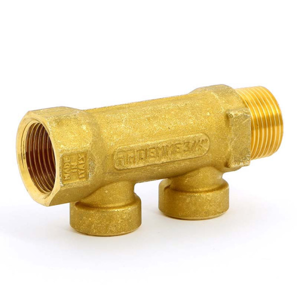 Коллектор "Tiemme" 2 отв. 3/4"*1/2"В (латунь) (1910052) Коллектор "Tiemme" 2 отв. 3/4"*1/2"В (латунь) (1910052)