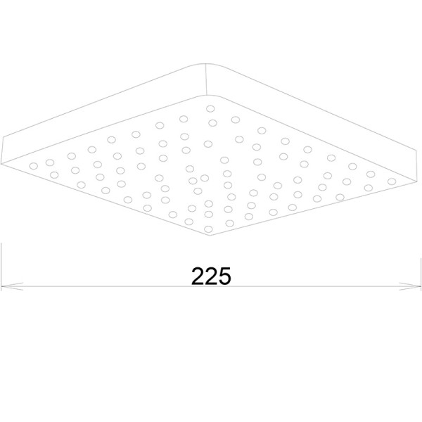 Верхний душ Melodia 225х225 хром (MKP27001С)