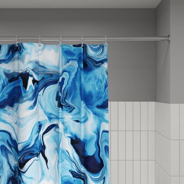 Шторка для ванн текстильная Iddis Base 180x200 синяя (BX04P18i11) Шторка для ванн текстильная Iddis Base 180x200 синяя (BX04P18i11)