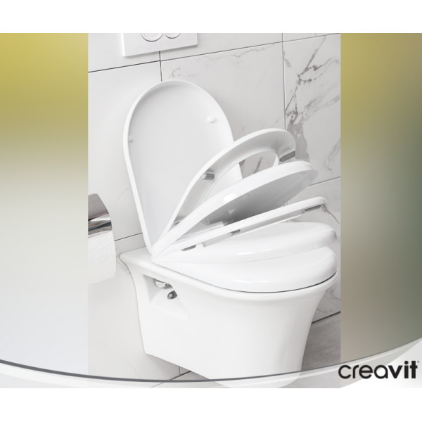 Унитаз подвесной с биде Creavit Moun 36x55,4x34,8 белый (MO320-00CB00E-0000)