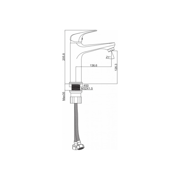 Смеситель для раковины Maxonor (MN1177)