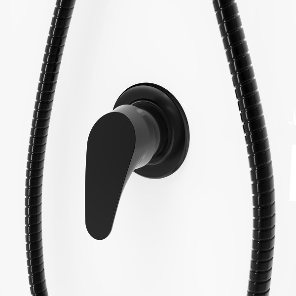 Душевая кабина Loranto Neo 100x100x190 стекло прозрачное, профиль черный (CS-21801-10)