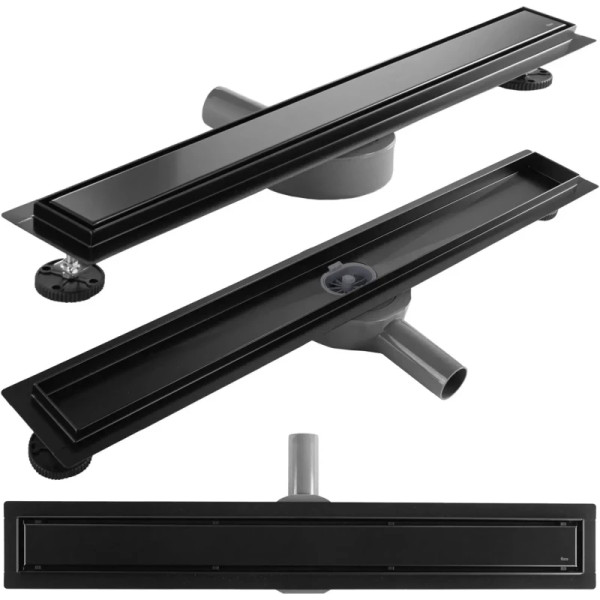 Лоток душевой Rea Neox pro 700 Black черный матовый (REA-G7802)