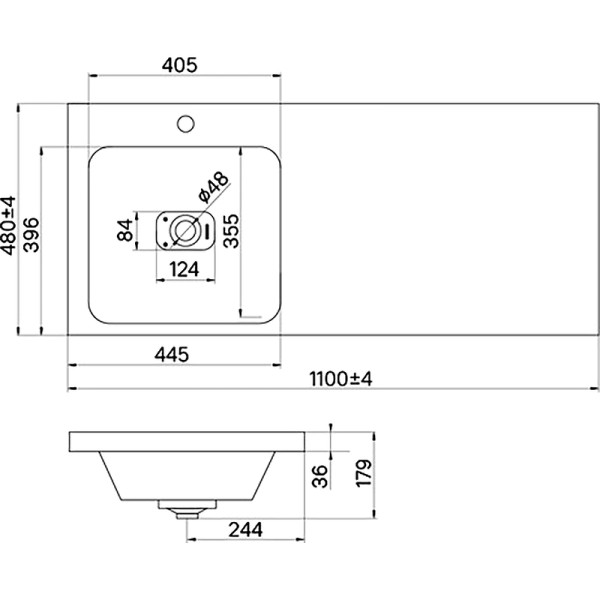 Раковина для стиральной машины Iddis Optima Home белая (480110Li28)