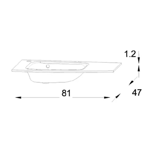 Раковина встраиваемая Jacob Delafon Nona 81x47 серая (EB1884RU-DE4)