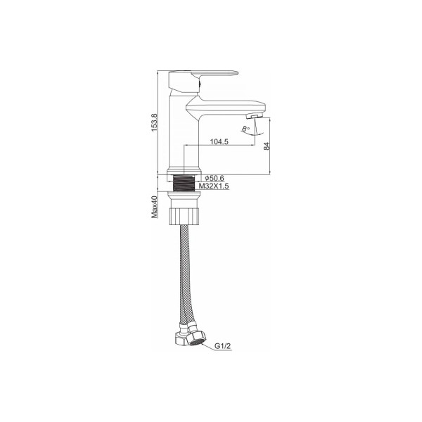 Смеситель для раковины Maxonor (MN1074)