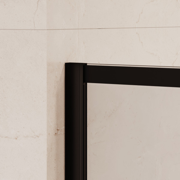 Душевое ограждение RGW Walk In 70x200 стекло прозрачное с рисунком, профиль черный (351001970-84)