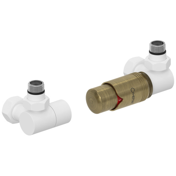 Терморегулятор автоматический Сунержа 1/2"х3/4" НР/НГ 3D правый, набор, матовый белый - состаренная бронза (30-1422-6213) Терморегулятор автоматический Сунержа 1/2"х3/4" НР/НГ 3D правый, набор, матовый белый - состаренная бронза (30-1422-6213)