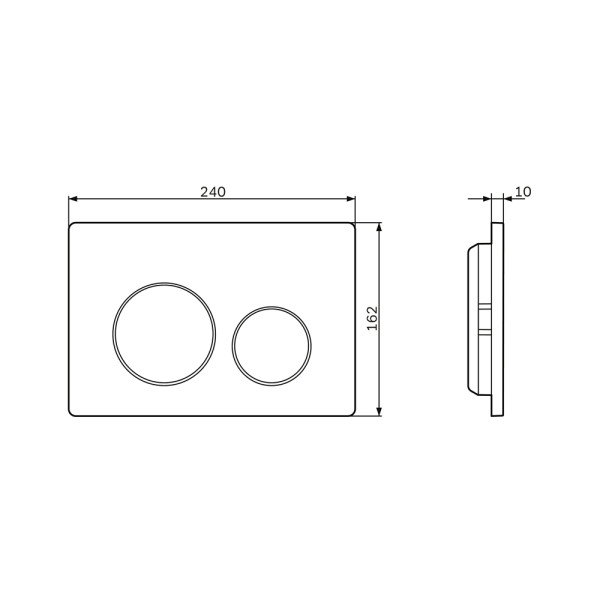 Клавиша смывная AM.PM PrimeFit L черный матовый (I090138)