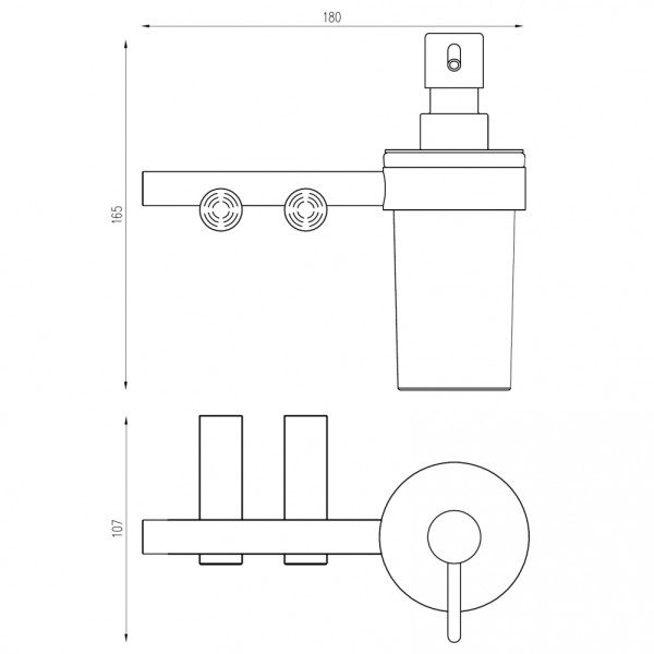Диспенсер с держателем Abber Osten 316 сталь брашированная (AA1859BST) Диспенсер с держателем Abber Osten 316 сталь брашированная (AA1859BST)