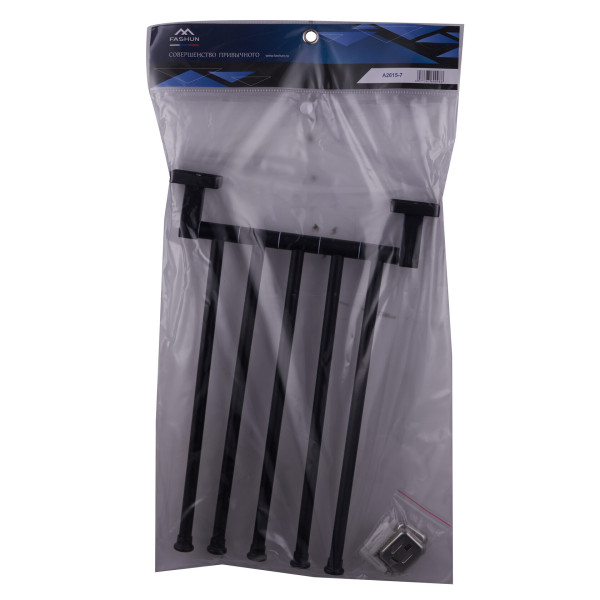 Полотенцережатель Fashun 5-и реечный поворот. 334х249х60 мм цинк. сплав + нерж.сталь черный (A2615-7)