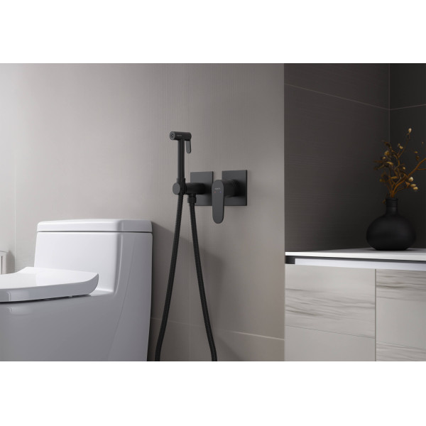 Смеситель с гигиеническим душем Aquatek Оберон черный матовый (AQ1220MB) Смеситель с гигиеническим душем Aquatek Оберон черный матовый (AQ1220MB)