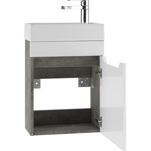 Тумба под умывальник Енисей 40 Мечта без ящика подвесная Бетон Айсберг Домино (DM2333T)