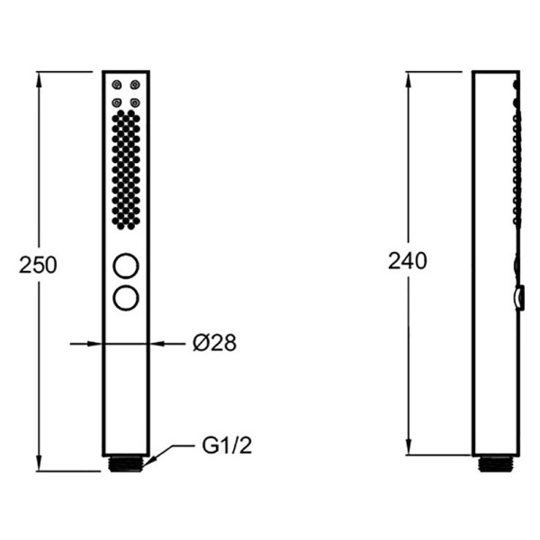 Душевая лейка Jacob Delafon Shift+ черная (E21335-BL)