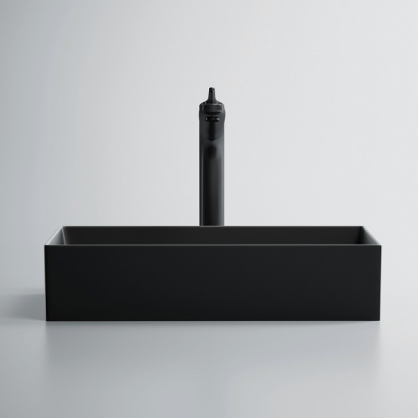 Раковина накладная Abber Rechteck 60x36x13 черная матовая (AC2220MB)