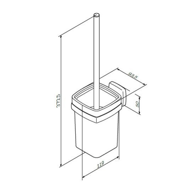 Стойка с туалетной щеткой АМ.PM Gem универсальная (A9033400) Стойка с туалетной щеткой АМ.PM Gem универсальная (A9033400)