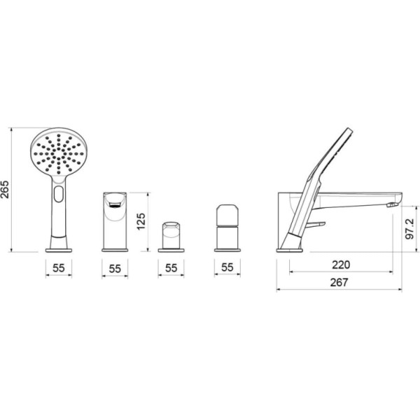 Смеситель на борт ванны Aquatek Бетта черный матовый (AQ1148MB) Смеситель на борт ванны Aquatek Бетта черный матовый (AQ1148MB)