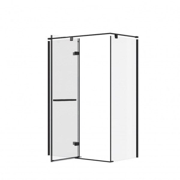 Душевая дверь Roca Akropolis 140x70x200  L стекло прозрачное, профиль черный матовый (Z.RU93.0.788.6)