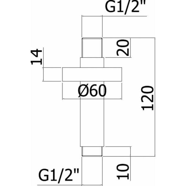 Потолочный держатель Paffoni хром (ZSOF064CR) Потолочный держатель Paffoni хром (ZSOF064CR)