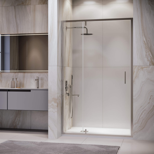 Душевая дверь RGW Leipzig 100x195 стекло прозрачное, профиль хром (711210310-11)