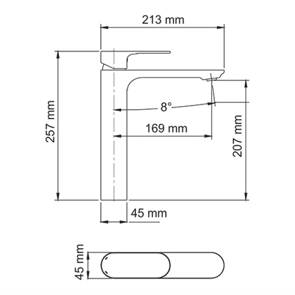 Смеситель для раковины WasserKRAFT Dinkel 5803H