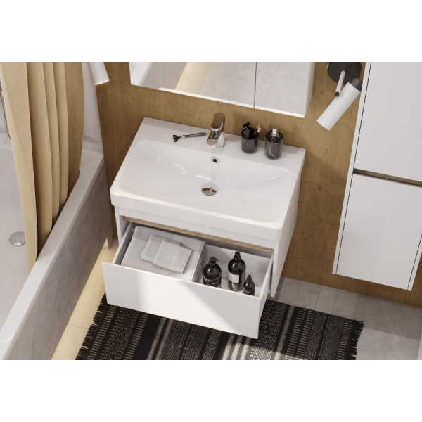 Тумба подвесная Aquaton Марти 682x427x400 белый, дуб эндгрейн (1.A267.5.01M.Y01.0)