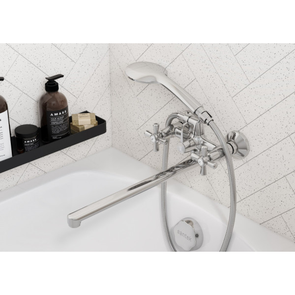 Смеситель для ванны и душа Santek Рокс хром с душевым гарнитуром (WH5A12014C001) Смеситель для ванны и душа Santek Рокс хром с душевым гарнитуром (WH5A12014C001)